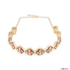 Red and Green Gold Plated Hair Band with White Pearls