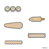 HDC 6 pieces Hair Accessories Gift Set with 1 Crystal Beaded Hair Band, 5 Alligator Hair Pins - Beige Neutral