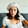 HDC X Emily In Paris White Beret with Metal Bonjour Broach