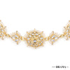 Gold Plated Circular Hair Band for Women in Pearls and White Polki