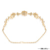 Gold Plated Circular Hair Band for Women in Pearls and White Polki
