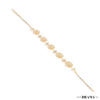 Gold Plated Circular Hair Band for Women in Pearls and White Polki