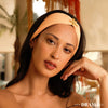 Orange Ribbed Hair Band with Starfish Metal Broach