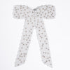 Embellished Pearl & Crystal Hair Bow Barrette Clip - White