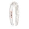 Pearls & Crystal Puff Hair Band - White