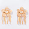 Set of 2 Bloom Pearl Hair Comb - Gold