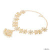 Gold Plated Mathapatti with Polki, White Pearls and Beads