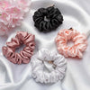 Pastel Multicoloured Silk Satin Scrunchies – Pack of Four