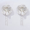 Set of 2 Iris Crystal U Pins - Silver