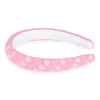 Pearl Puff HairBand - White & Pink
