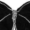HDC x Emily in Paris Dazzling Noir Velvet Hair Bow Barrette Clip - Black