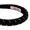 Selene Velvet Puff Hair Band - Black & Silver