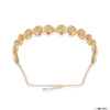 Lilac and Off White Gold Plated Hair Band with White Pearls