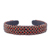 Sleek BeadEmbroideredHeadband- Red