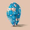 Blue Deer Printed Knotted Headband