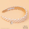 HDC x Emily in Paris Houndstooth Puff Hair Band with Heart Charm - Shades of Brown