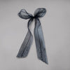 Embellished Pearl Hair Bow Alligator Clip - Black