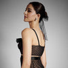 Embellished Pearl Hair Bow Alligator Clip - Black