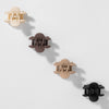 Flower Hair Claw Clips with Free Pouch - Set of 4 - Neutral
