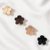 Flower Hair Claw Clips with Free Pouch - Set of 4 - Neutral