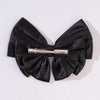 Satin Crystals Hair Bow Alligator Clip - Black