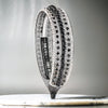 HDC x Emily in Paris Crystal & Pearl Mesh Hair Band - Black
