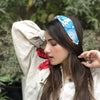 Blue Deer Printed Knotted Headband