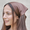 Neutral Silk Satin Elastic Headscarf – Set of 3