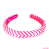 Barbie Chevron Satin Puff Hair Bands - Set of 2 - Lilac & Pink