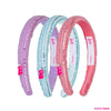 Barbie Sequins Puff Hair Bands with Barbie Charm - Set of 3 - Pink, Blue & Lilac