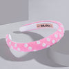 Pearl Puff HairBand - White & Pink