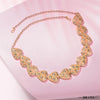 Orange Gold Plated Hair Band with Transparent Stones