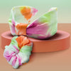 Tie-Dye Headband & Scrunchie Set -Orange